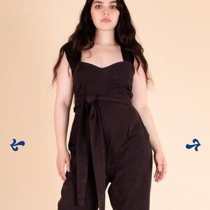 SP Black Sleeveless Jumpsuit